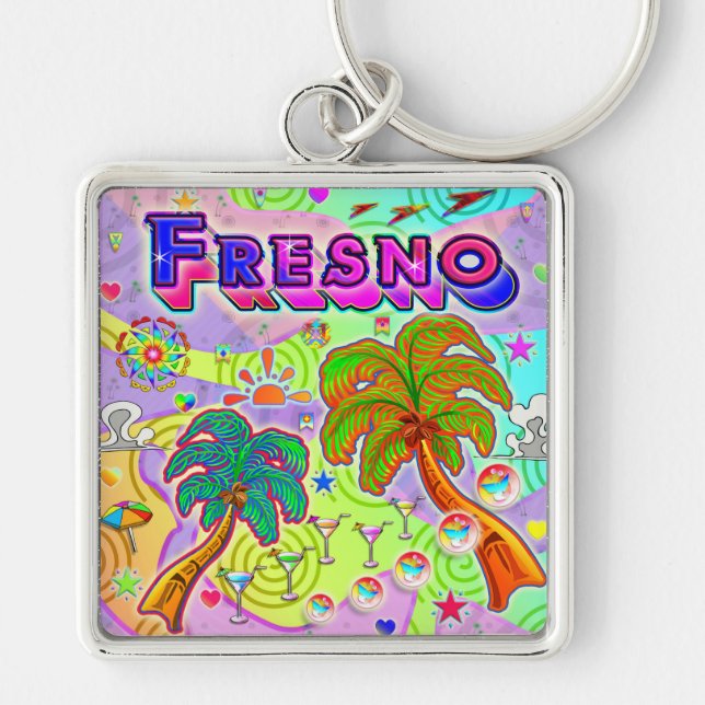 Fresno Vacation Target Keychain (Front)