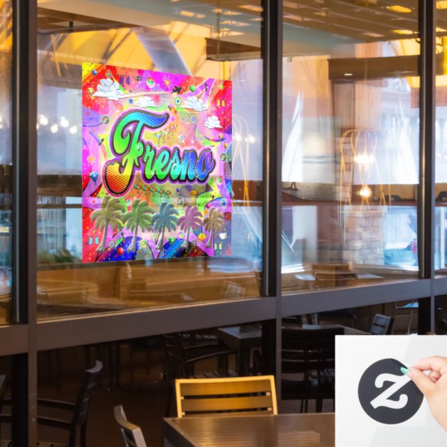 Fresno Vista Express Window Cling (Restaurant Window)