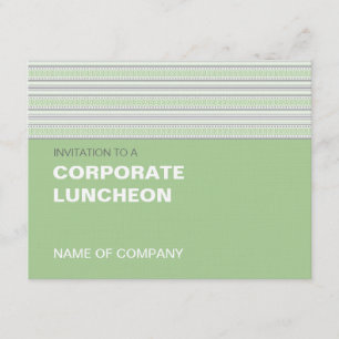 Fret Stripe Pistachio Corporate Luncheon Invitation