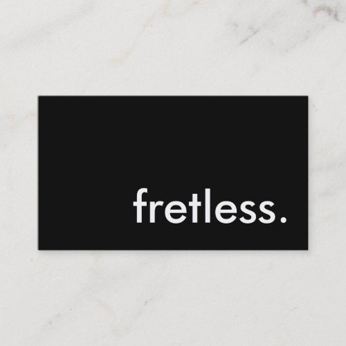 fretless business card