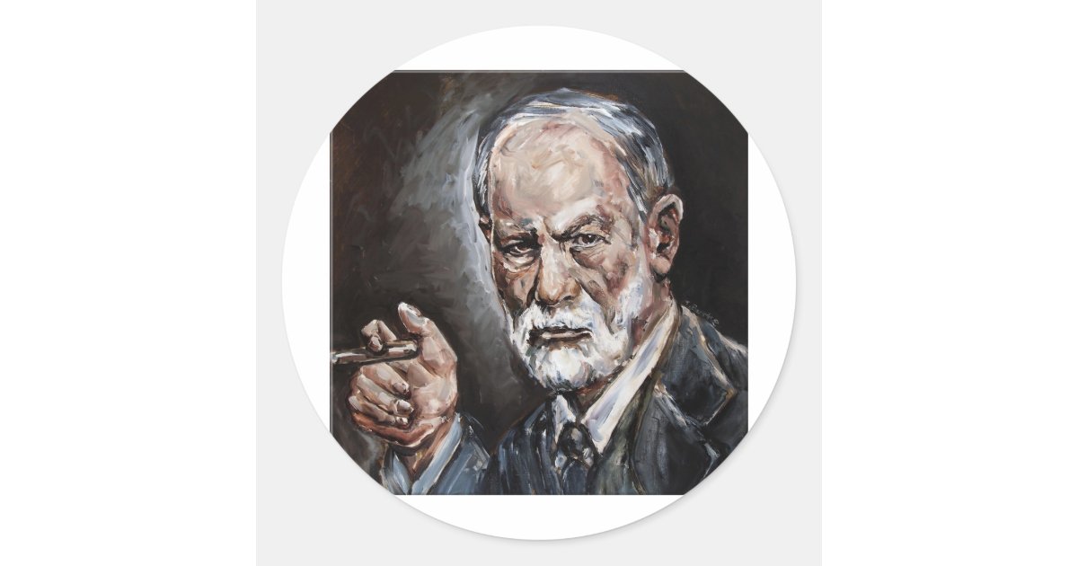 freud classic round sticker | Zazzle