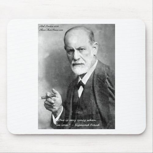 Freud Crazy Lovers Love Quote Gifts Cards Etc Mouse Pad