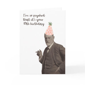 Freud Funny 18th Birthday Psychology Card
