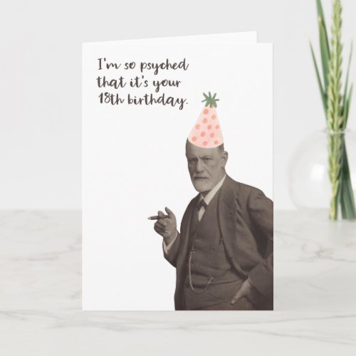 Freud Funny 18th Birthday Psychology Card