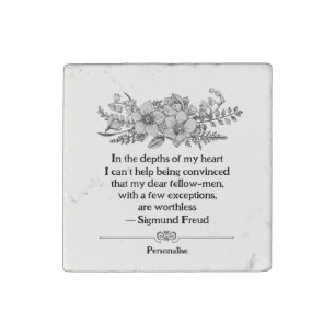Freud Humorous Quote Blossom Flowers Personal  Stone Magnet