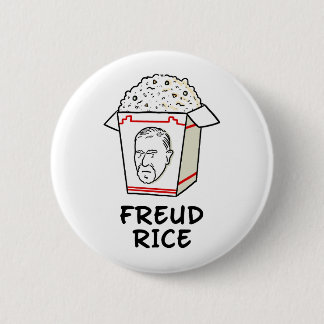 Freud Rice Food Psychology Pun Button