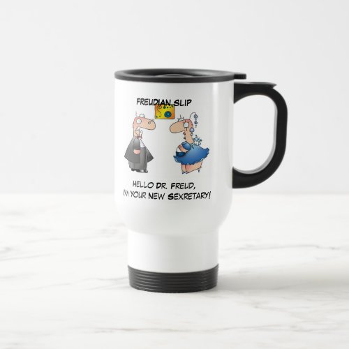 FREUDIAN SLIP by April McCallum Travel Mug