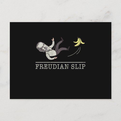 Freudian Slip Funny Graphic  Postcard