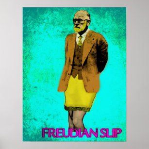 Freudian Slip Grunge Pop Art Meme Poster
