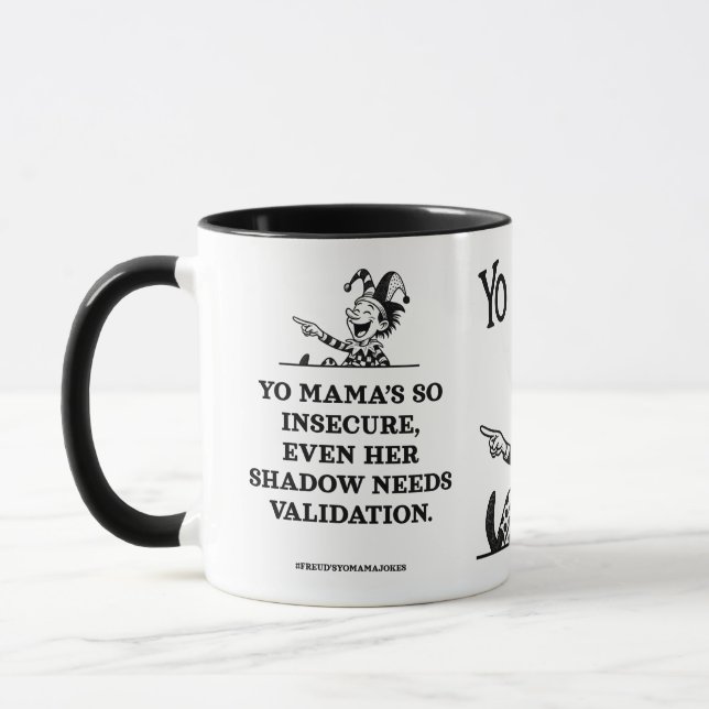 freudian yo mama jokes - Insecure Mug (Left)