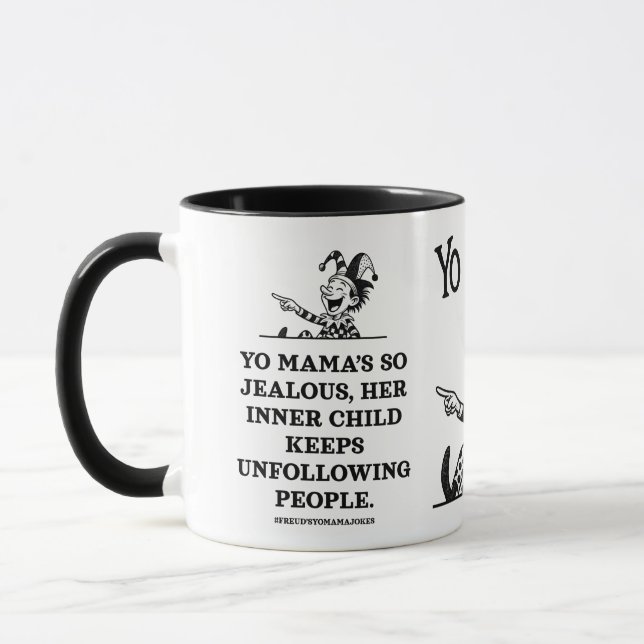 freudian yo mama jokes - Jealous inner child Mug (Left)