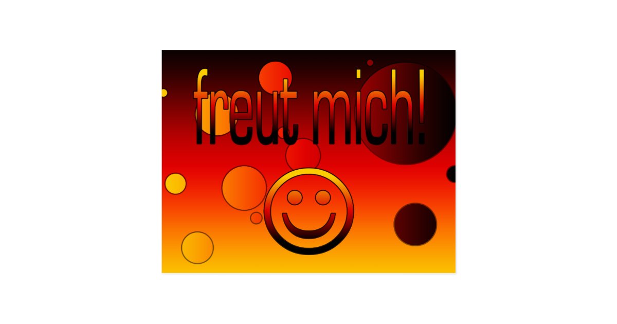 Freut Mich! German Flag Colors Pop Art Postcard