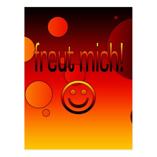 Freut Mich! German Flag Colors Pop Art Postcard