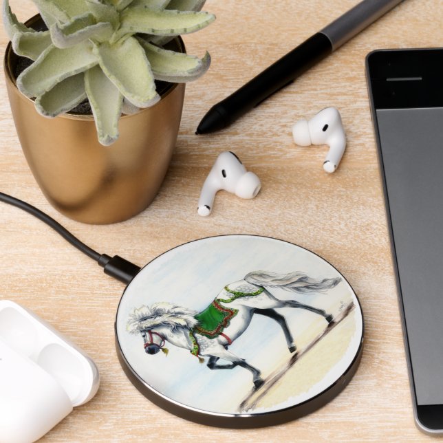 Frey Jol Icelandic Horse Christmas Wireless Charger (Desk 2)