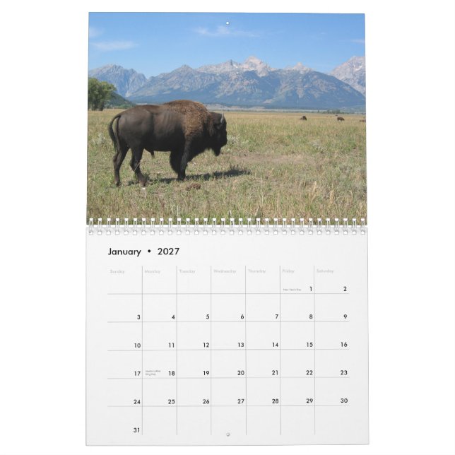 Frey Vacation Calendar (Jan 2027)
