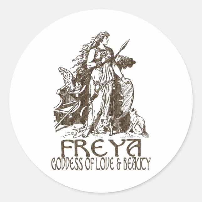 Freya Classic Round Sticker (Front)