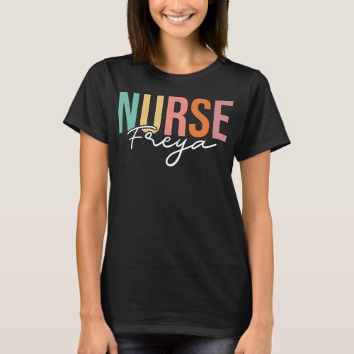 Freya Medical Stethoscope Doctor Nurse Custom T_Shirt