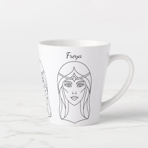 Freya Norse Goddess Wicca Pagan Latte Mug