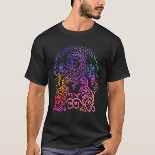 Freya Viking Goddess Freyja Norse Mythology Rainbo T_Shirt