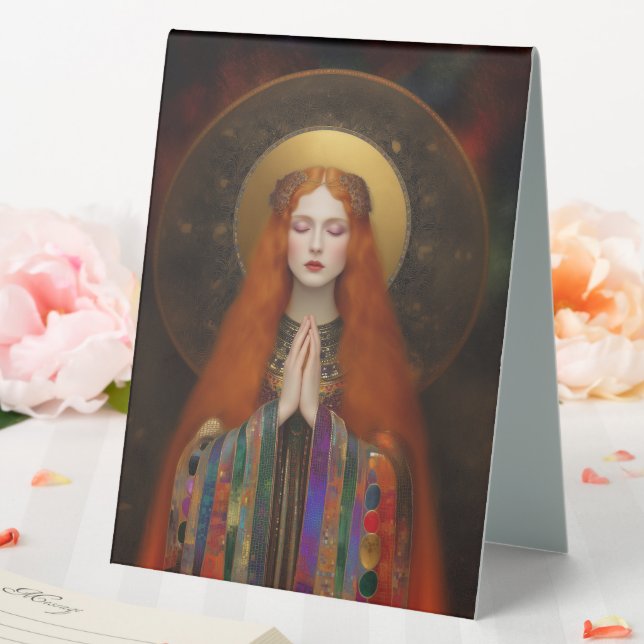 Freyja Goddess of MagicK Love and Beauty Portrait Table Tent (In SItu (Wedding))