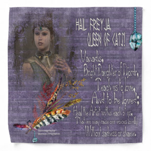 Freyja Queen of Cats Altar Cloth Bandana
