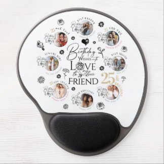 `FriBirthday Photo Collage Gel Mouse Pad