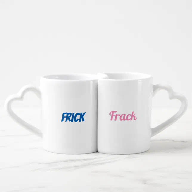 Frick and Frack Pink and Blue Text Coffee Mug Set | Zazzle