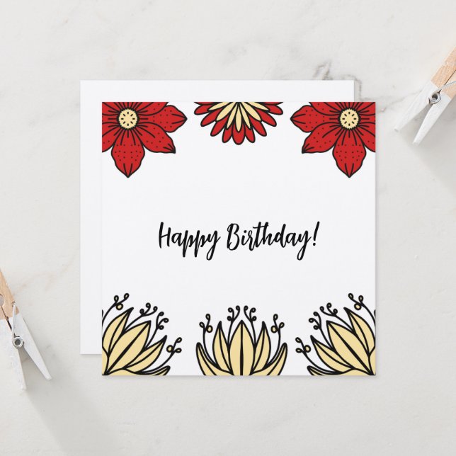 Frida Collection Birthday Card  (Front/Back In Situ)