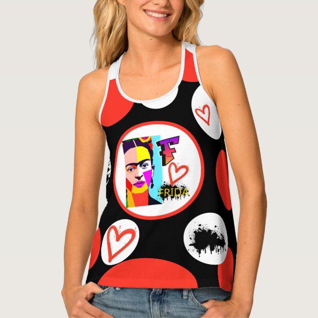 FRIDA Heart Circles Women's Tank Top (Front)