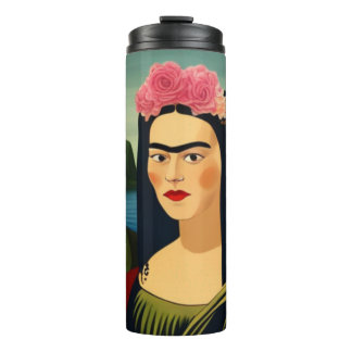 Frida Kahlo as Mona Lisa Thermal Tumbler