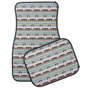 Aztec Blue Car Floor Mats(printing Position Random) - Temu