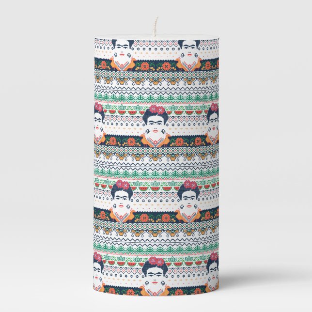 Frida Kahlo | Aztec Pillar Candle (Front)