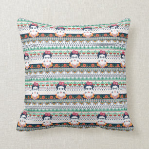 Frida Kahlo Aztec Throw Pillow