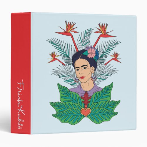 Frida Kahlo  Birds of Paradise Floral Graphic 3 Ring Binder