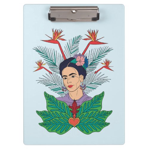 Frida Kahlo  Birds of Paradise Floral Graphic Clipboard