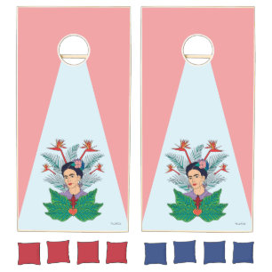Frida Kahlo Birds of Paradise Floral Graphic Cornhole Set
