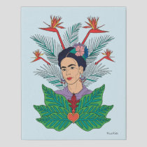 Frida Kahlo | Birds of Paradise Floral Graphic Faux Canvas Print