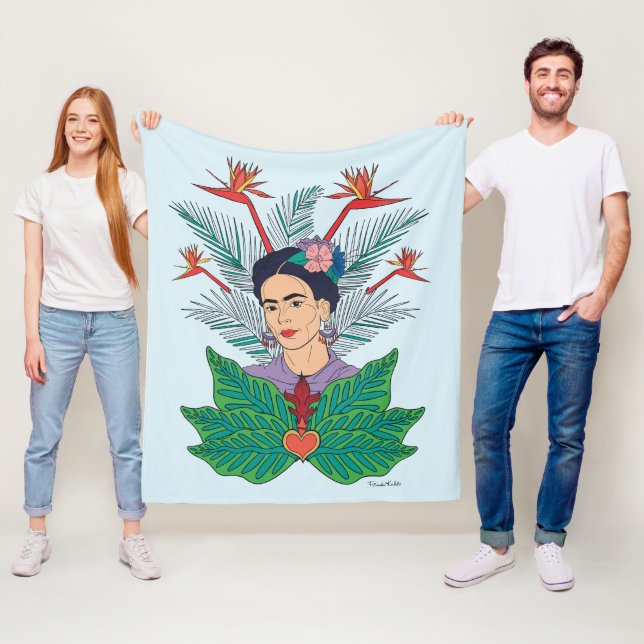 Frida Kahlo | Birds of Paradise Floral Graphic Fleece Blanket (In Situ)