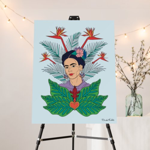 Frida Kahlo  Birds of Paradise Floral Graphic Foam Board