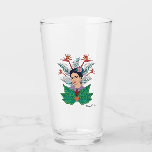 Frida Kahlo  Birds of Paradise Floral Graphic Glass