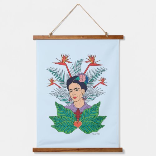 Frida Kahlo  Birds of Paradise Floral Graphic Hanging Tapestry