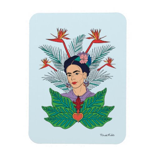 Frida Kahlo  Birds of Paradise Floral Graphic Magnet