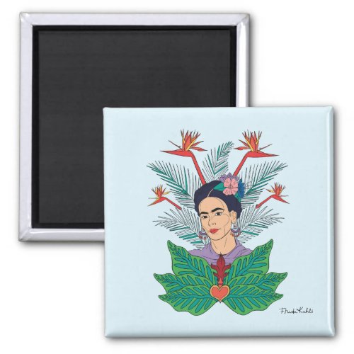 Frida Kahlo  Birds of Paradise Floral Graphic Magnet