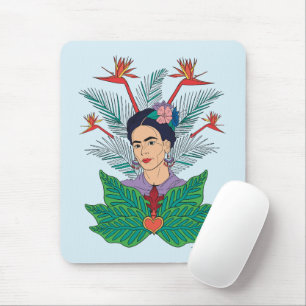 Frida Kahlo Birds of Paradise Floral Graphic Mouse Pad