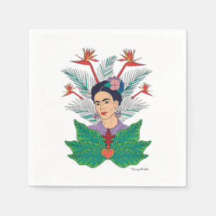 Frida Kahlo Birds of Paradise Floral Graphic Napkins