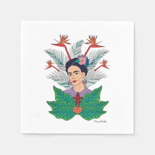Frida Kahlo | Birds of Paradise Floral Graphic Napkins (Front)