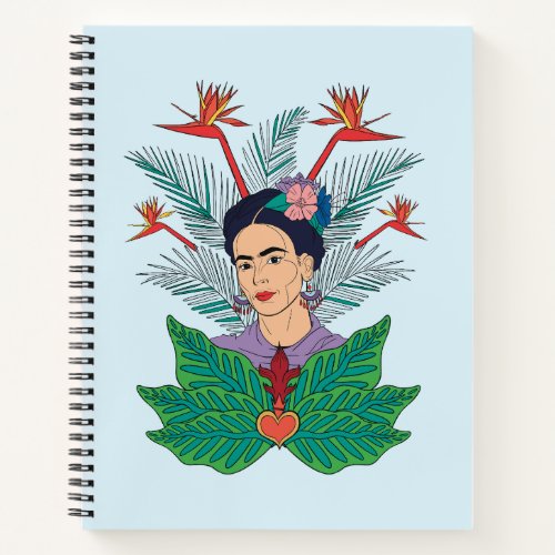 Frida Kahlo  Birds of Paradise Floral Graphic Notebook