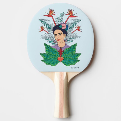 Frida Kahlo  Birds of Paradise Floral Graphic Ping Pong Paddle