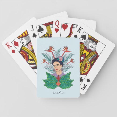 Frida Kahlo  Birds of Paradise Floral Graphic Playing Cards