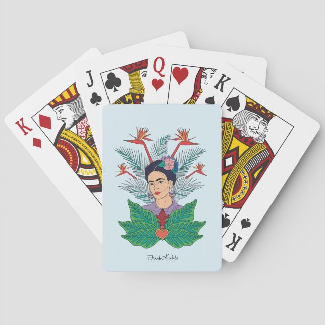 Frida Kahlo | Birds of Paradise Floral Graphic Poker Cards (Back)